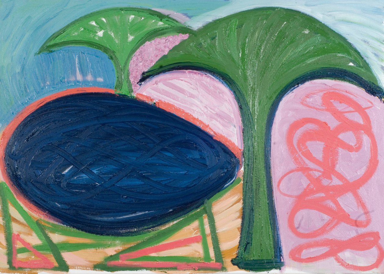 Loch ve ağaçlar, 2007 (tuval üzerine yağlı boya) by Janet McKenzie