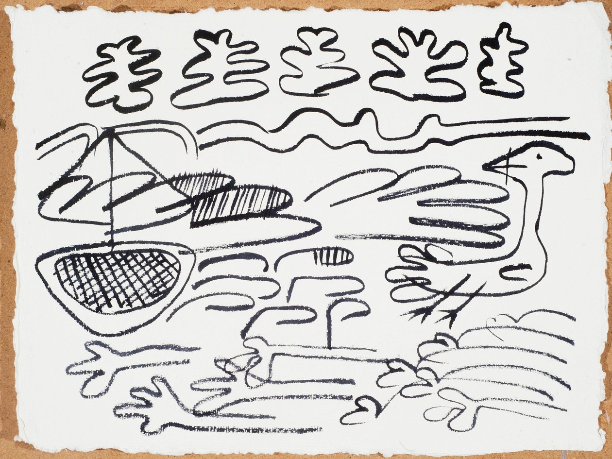 Yelken, 2015 (kağıt üzerine mürekkep) by Janet McKenzie