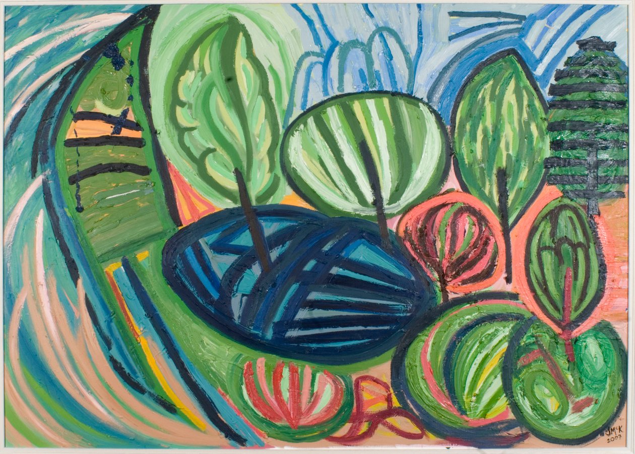 Wormiston Wood, yaz, 2007 (tuval üzerine yağlı boya) by Janet McKenzie