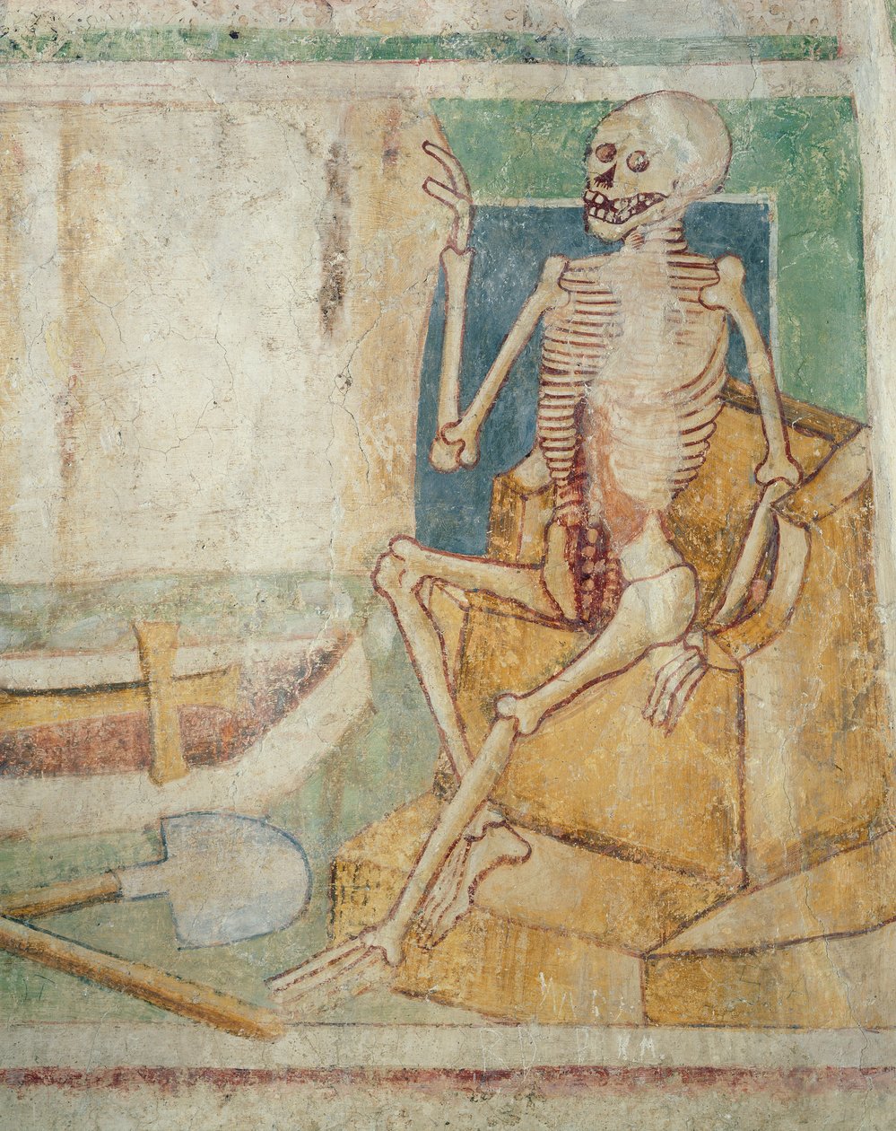 Ölümün Dansı: Açık mezarın yanında ölüm, 1490 by Janez Kastav