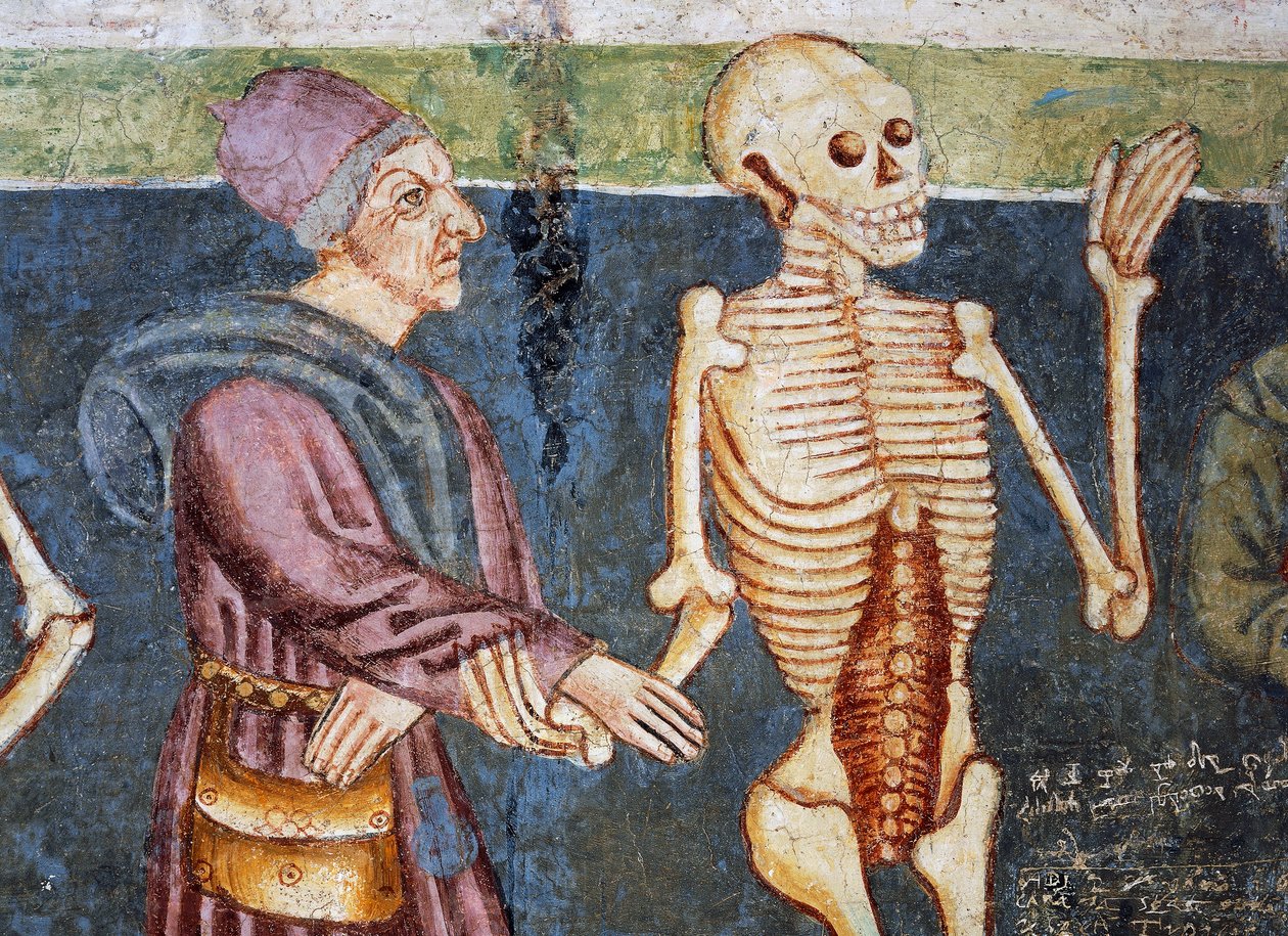 Hrastovlje müstahkem kilise, Trinity Kilisesi, Ölüme eşlik eden doktor, Ölüm Dansı (1490), Janez Iz Kastva