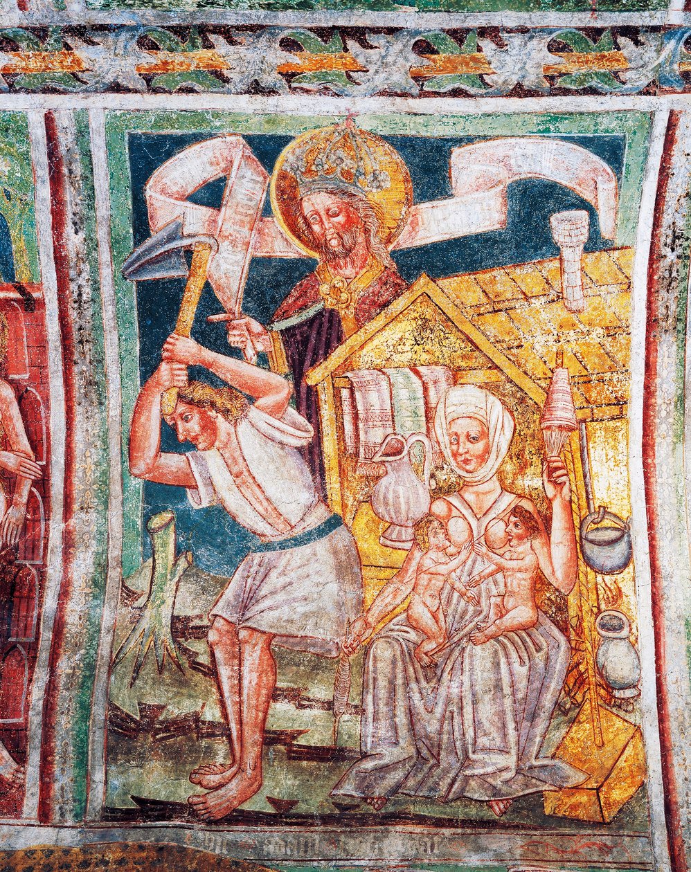 Hrastovlje müstahkem kilisesi, Trinity Kilisesi, Atalarının ilk işçileri, Janez Iz Kastva (1490), Slovenya
