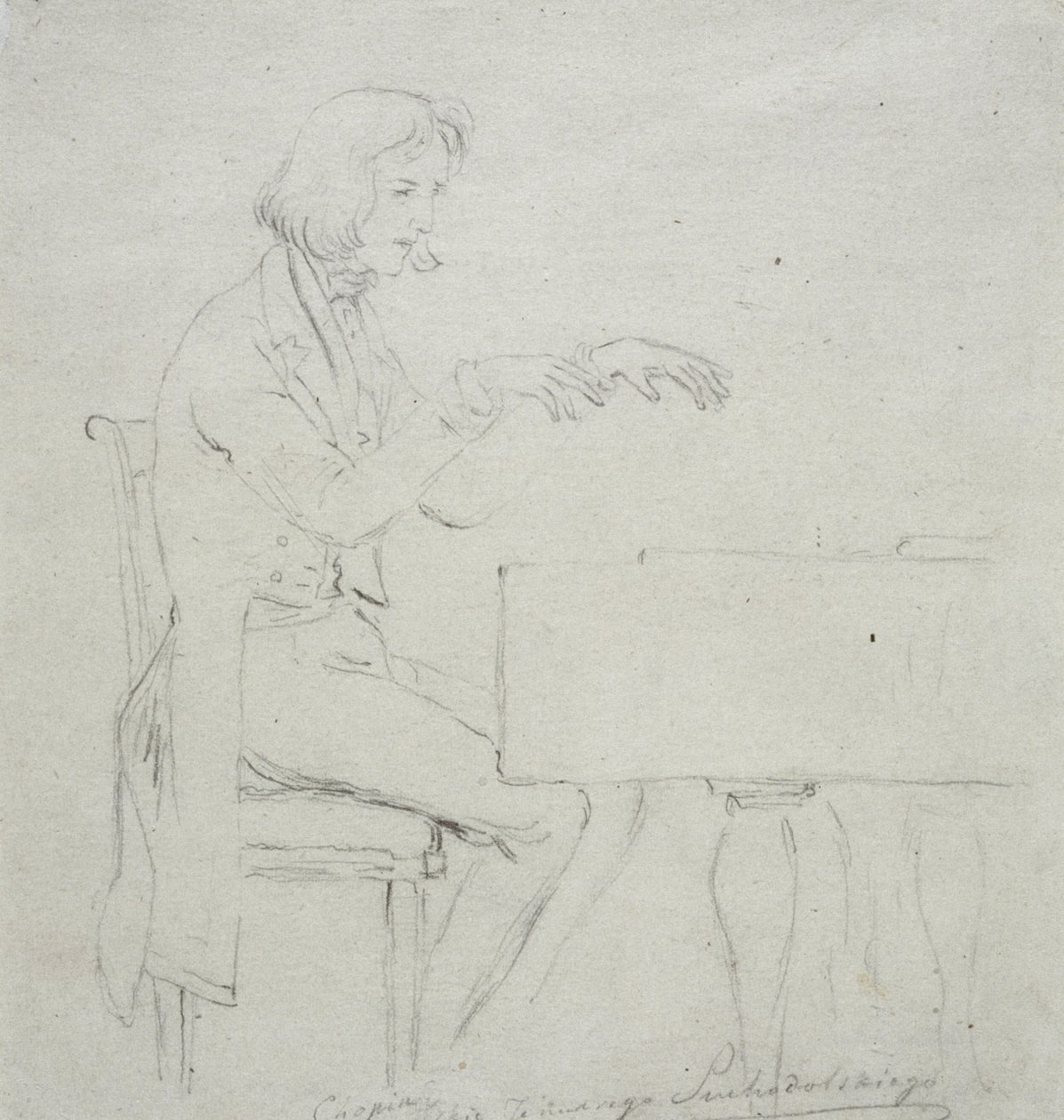 Frederic Chopin (1810-49), Kuyruklu Piyanoda by January Suchodolski