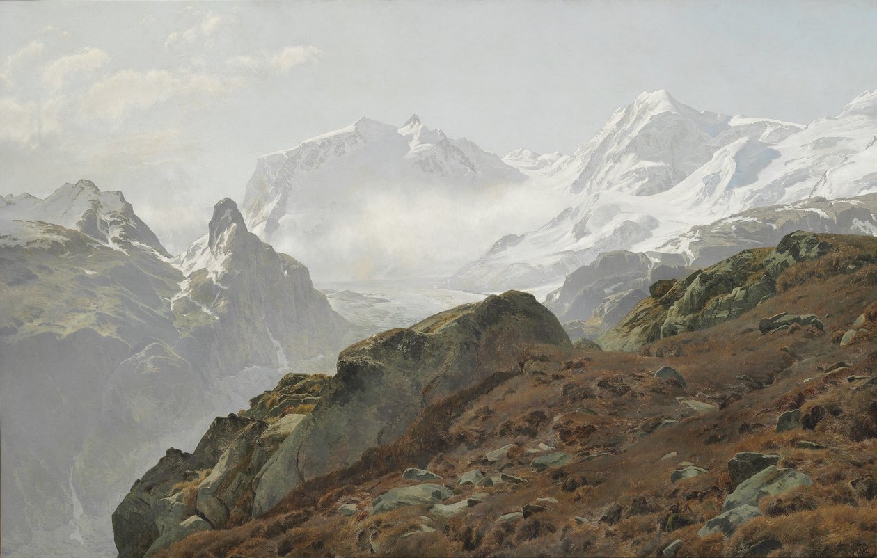 Monte Rosa. Yüksek Alplerde Sabah by Janus La Cour
