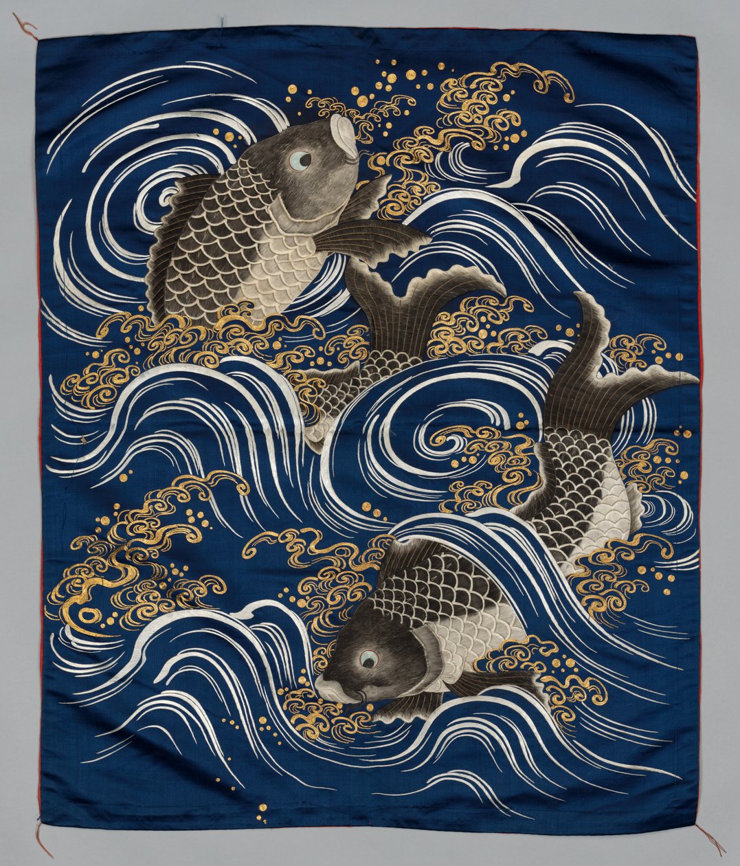 Dalgalarda Sazanlı Hediye Kılıfı (Fukusa) by Japan, Meiji period