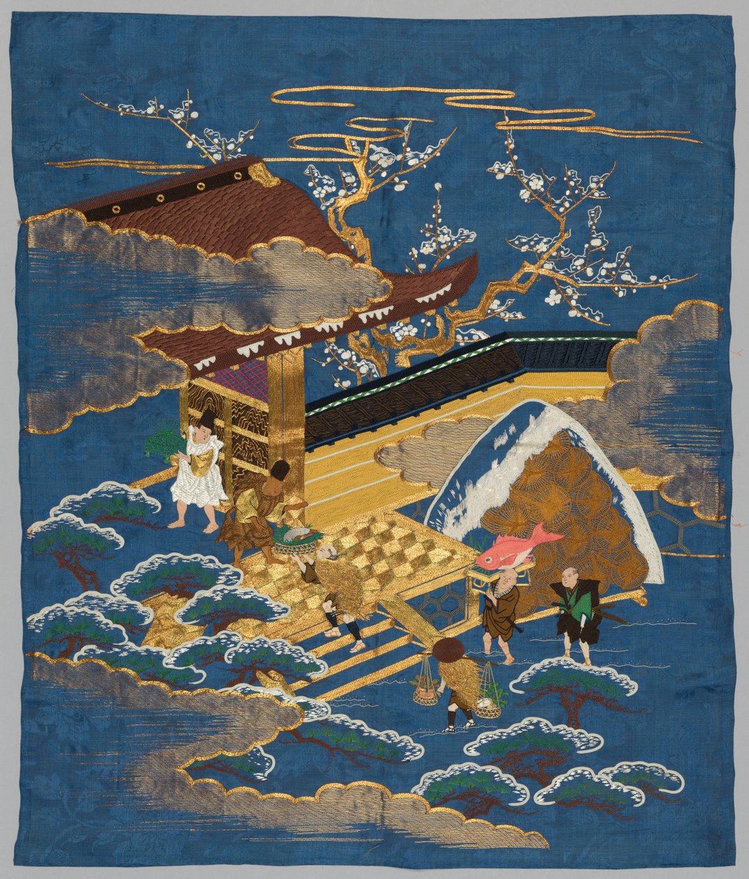 İşlemeli Fukuşa by Japan, late 19th early 20th century