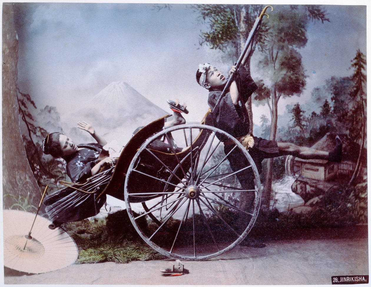 Çekçek kazası, c.1900 (renkli fotoğraf) by Japanese Photographer