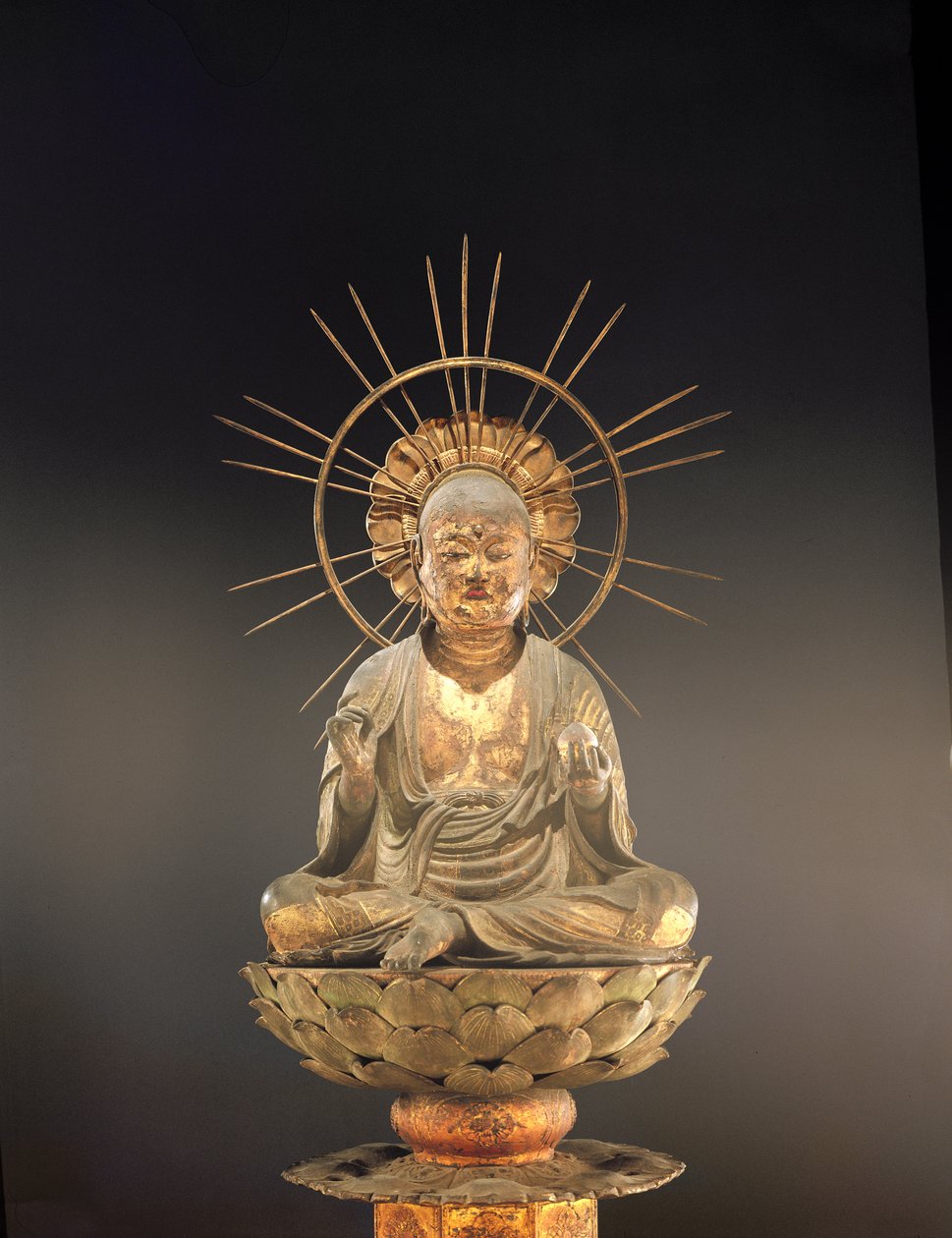 Jizo Bosatsu (Ksitigarbha), Kamakura dönemi (1185-1333), 13. yüzyılın ikinci yarısı (ahşap, cila ve altın varak) (ayrıca bkz. 394837) by Japanese School