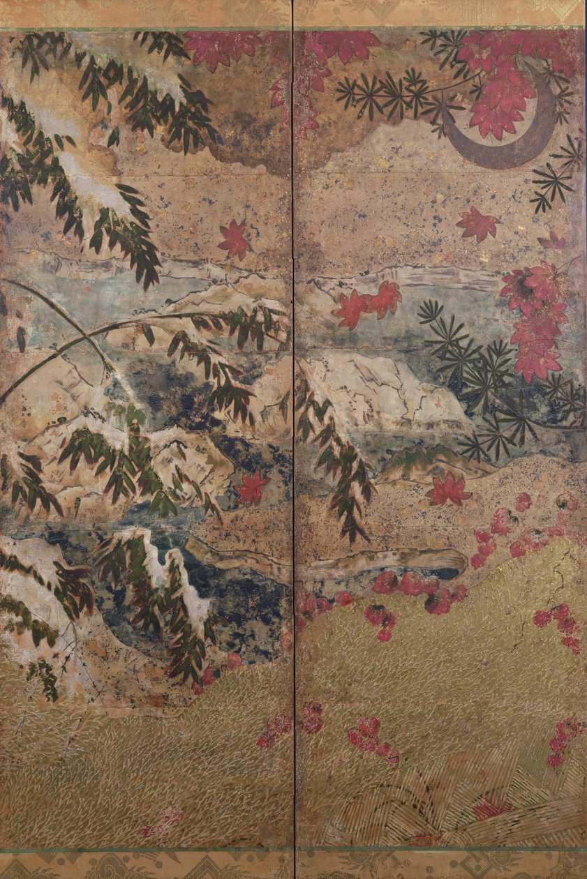 Sonbahar ve kış bitkileri, c.1550 by Japanese School