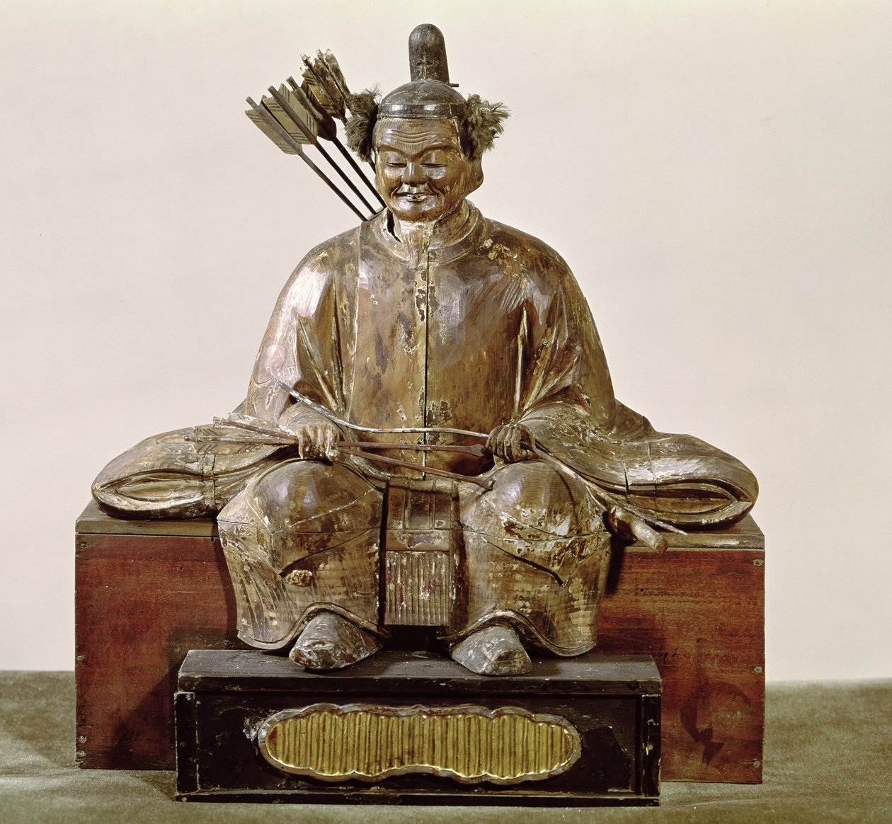 Tören kostümü içindeki Sadaijin, Muromachi Dönemi (çok renkli ahşap) by Japanese School
