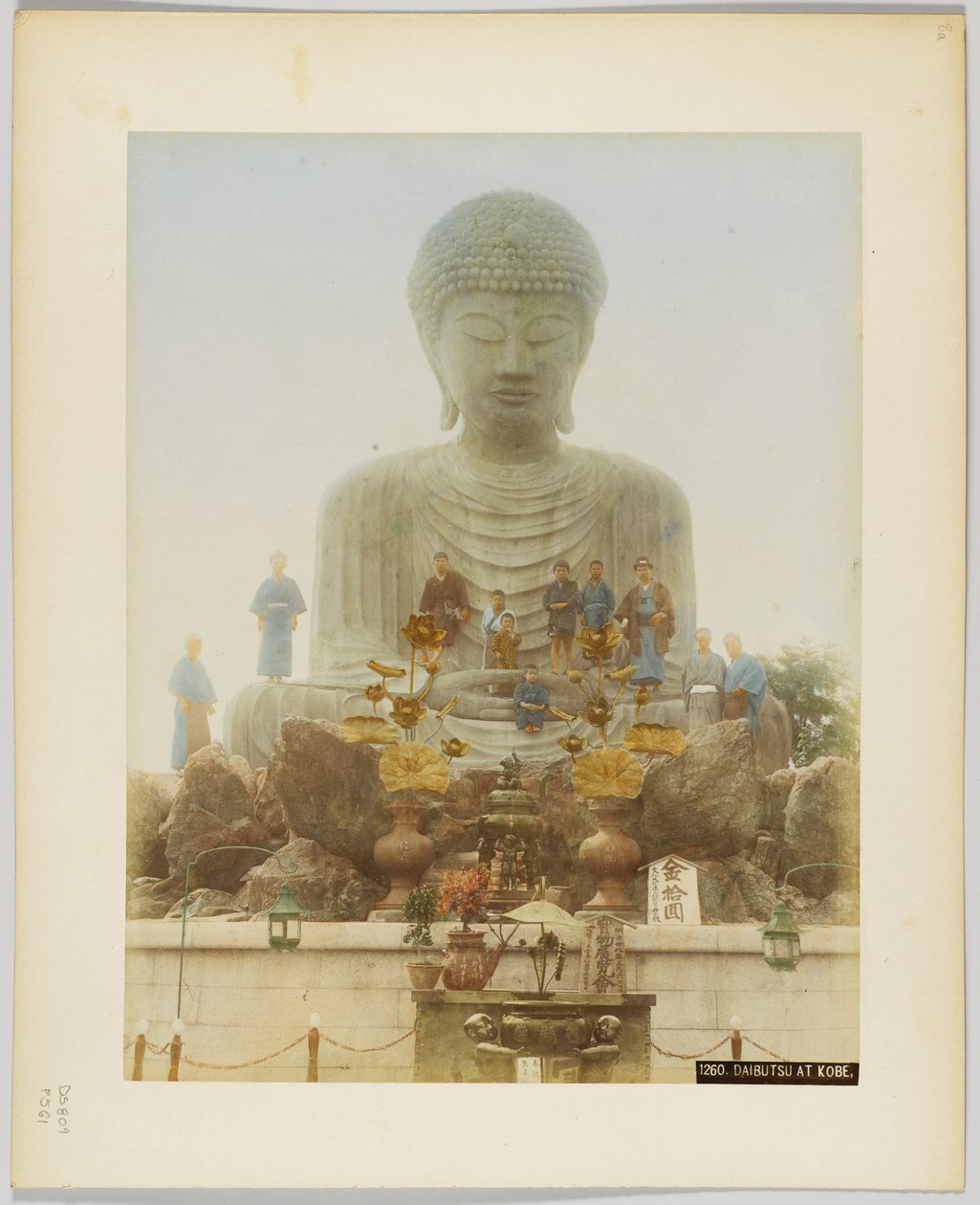 Daibutsu, Kobe, Japonya (el boyaması s/b fotoğraf) by Japanese Photographer