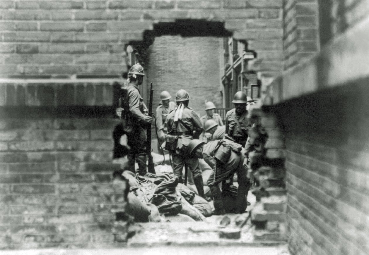 Japon askerleri Şanghay, Çin, 1937