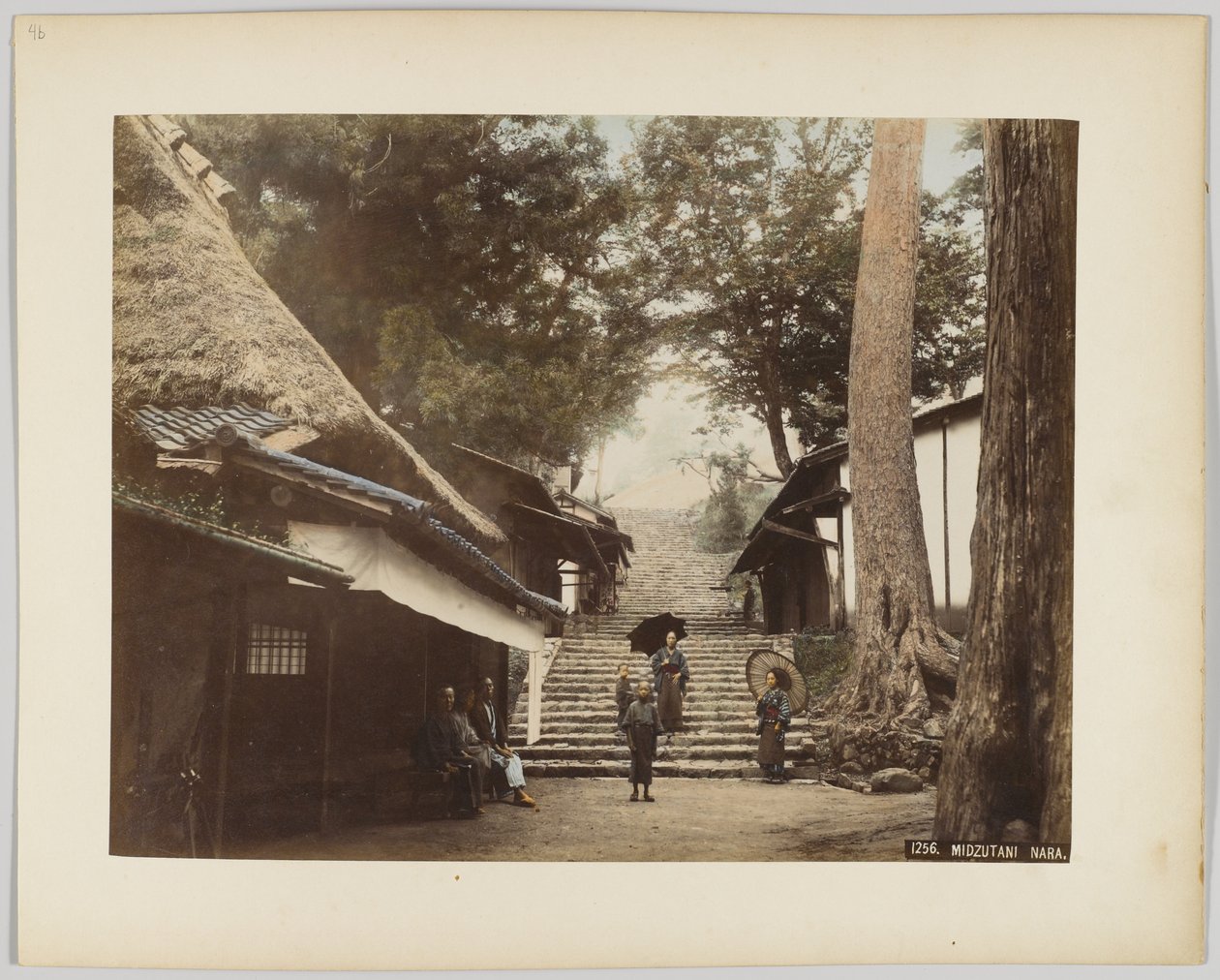 Midzutani, Nara, Japonya (el boyaması s/b fotoğraf) by Japanese Photographer