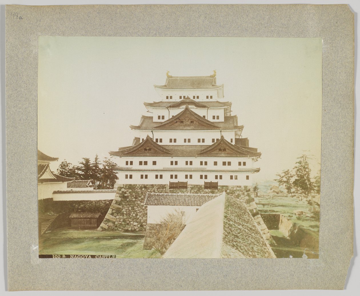 Nagoya Kalesi, Japonya (el boyaması s/b fotoğraf) by Japanese Photographer