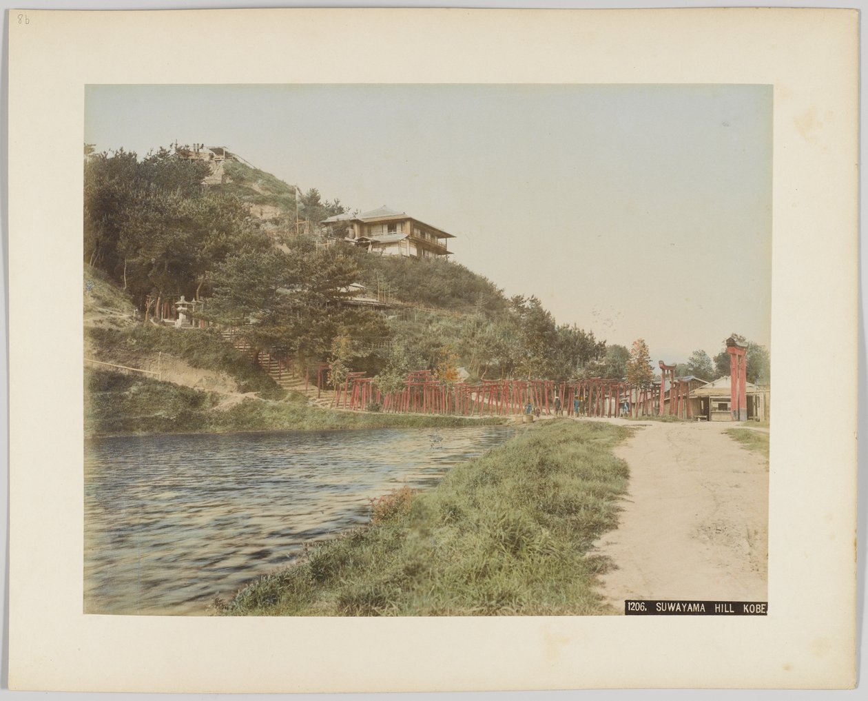 Suwayama Hill, Kobe, Japonya (el boyaması s/b fotoğraf) by Japanese Photographer