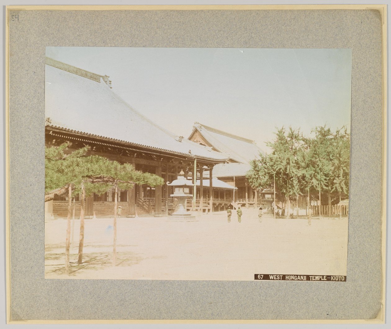 Batı Honganji Tapınağı, Kyoto, Japonya (el boyaması s/b fotoğraf) by Japanese Photographer
