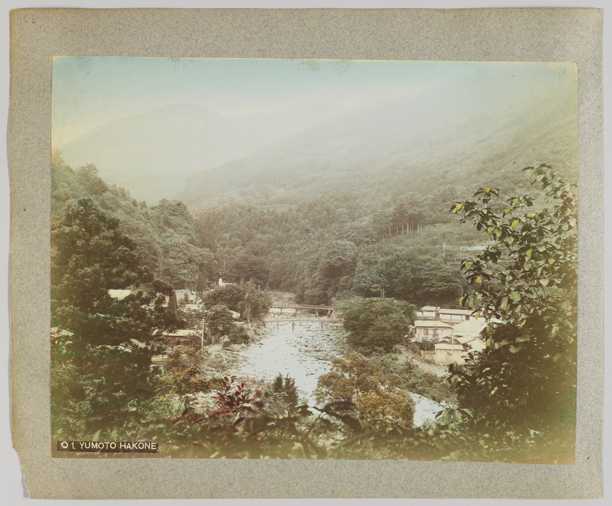 Yumoto Hakone, Kanagawa Eyaleti (el boyaması s/b fotoğraf) by Japanese Photographer