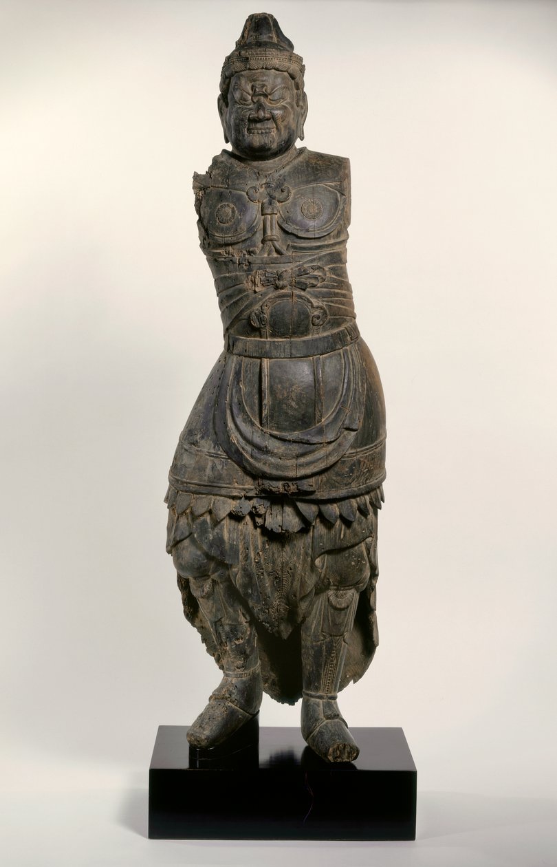 Dört Köşenin Koruyucu Kralı, 12. yüzyıl (ahşap oyma) by Japanese School