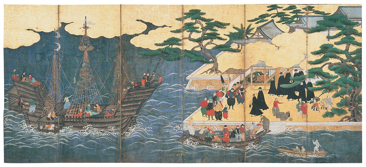 Güney Barbarların Gelişi by Japanese School