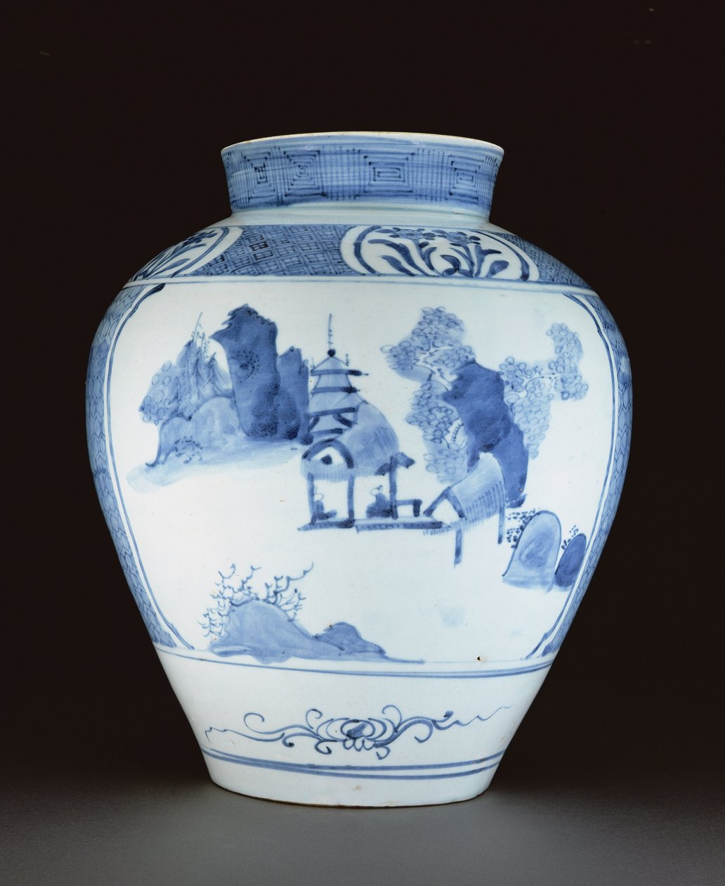 Mavi ve beyaz vazo (porselen) by Japanese School