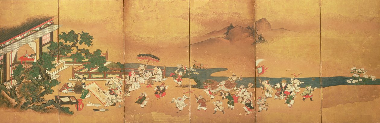 Çinli çocuklar oyun oynuyor, Edo Dönemi by Japanese School