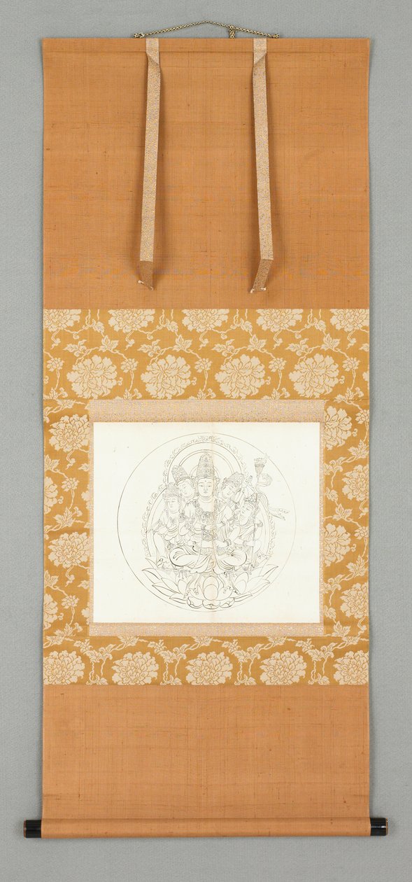 Çizim: Vajrasattva (Tüm insanların temsilcisi
Buddhalar) ve dört bodhisattva,
13. yüzyıl başı-14. yüzyıl başı (Asılı parşömen: kağıt üzerine mürekkep) by Japanese School