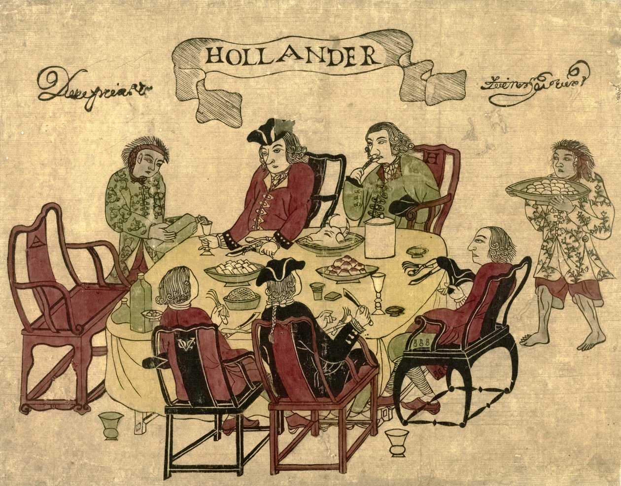 Hollandalı VOC çalışanlarına Deshima