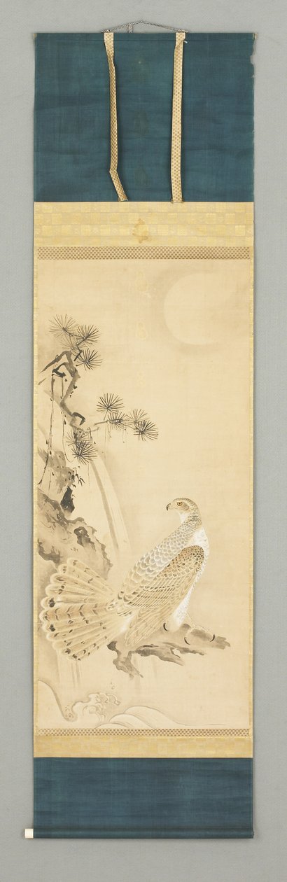 Şahin ve Ağaç, c.16. yüzyıl (Kakemono) by Japanese School
