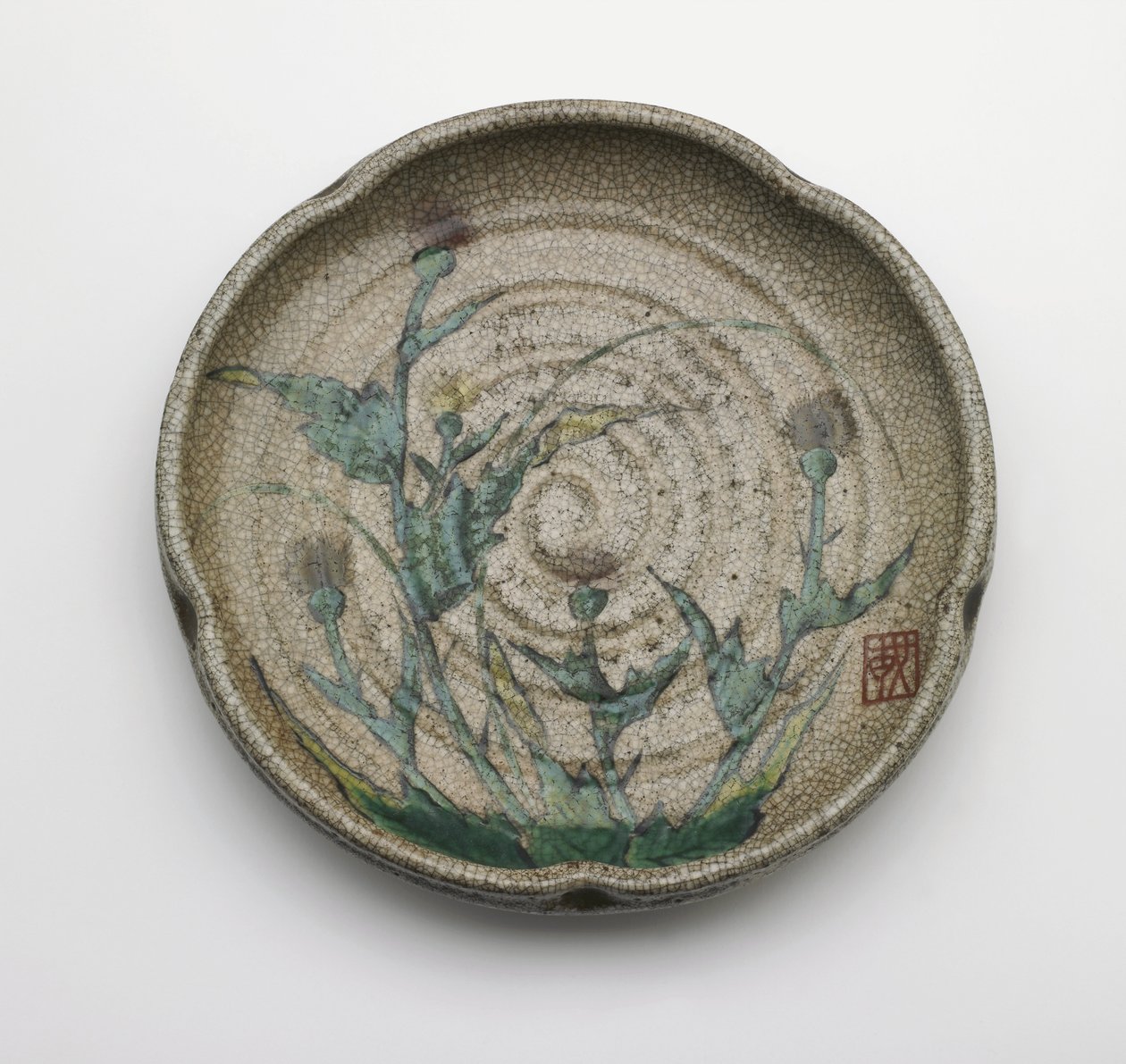 Beş loblu servis tabağı, Gifu ili, Edo dönemi (seramik) by Japanese School