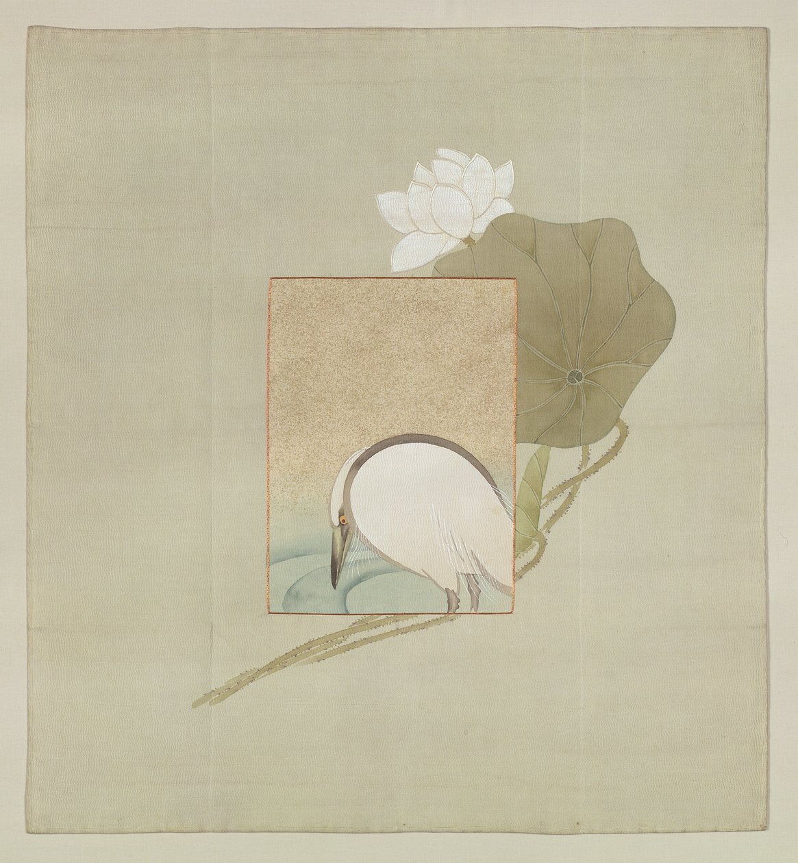 Hediye Örtüsü, Meiji Dönemi (1868-1912) (işlemeli ipliklerle boyanmış ipek) by Japanese School