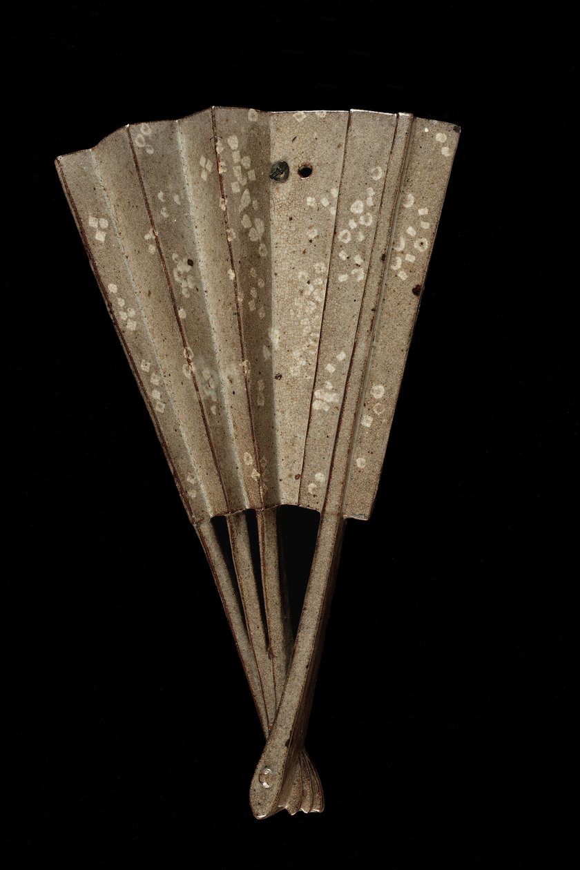 Vantilatör şeklinde asılı vazo, Kumamoto ili, Edo dönemi (seramik) by Japanese School