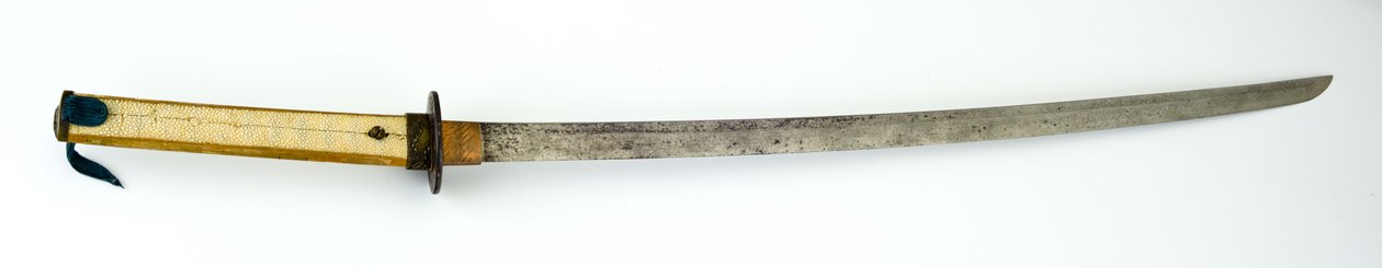 Katana veya kılıç (çelik, bakır, pirinç, rayskin, ahşap ve kumaş) by Japanese School