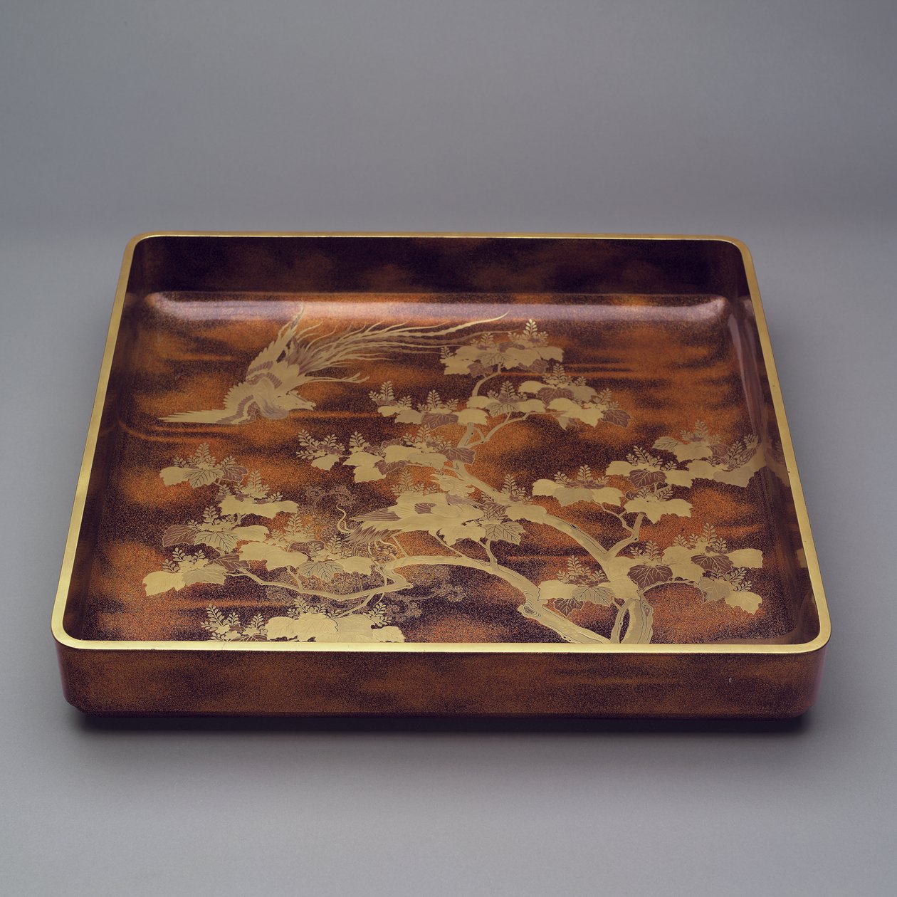 Kimono Tepsi, 1868-1912 (laklı ahşap) by Japanese School