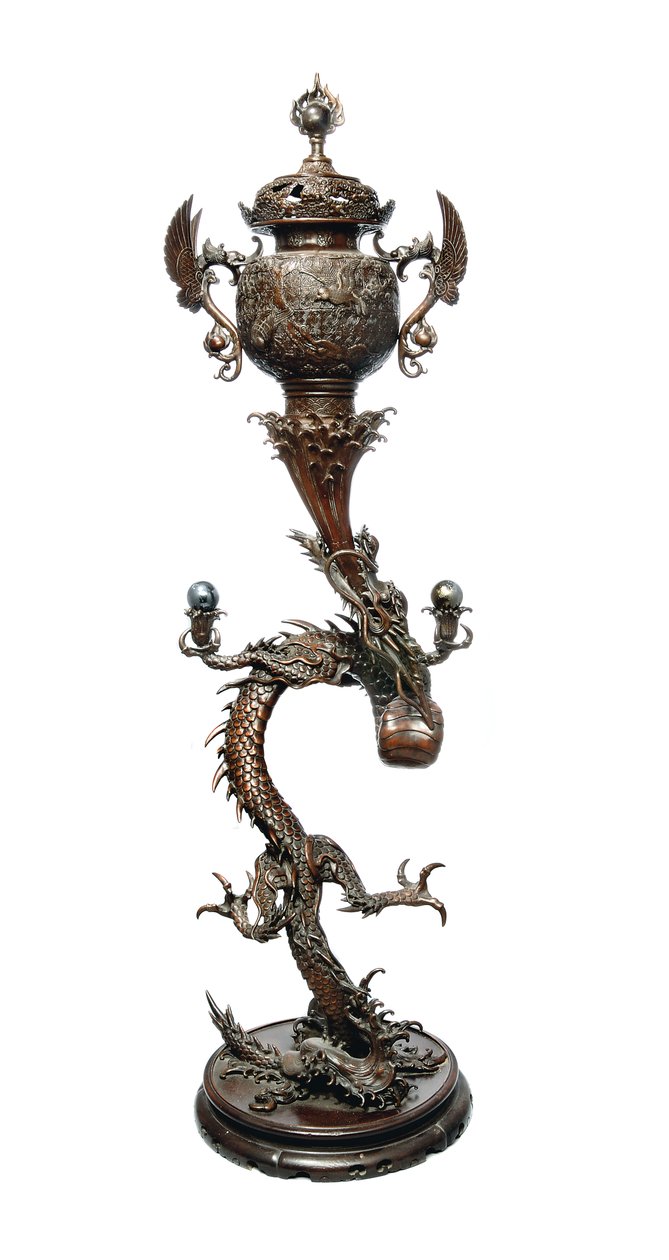 Koro, Meiji Dönemi, 19. yüzyıl sonu (bronz) by Japanese School