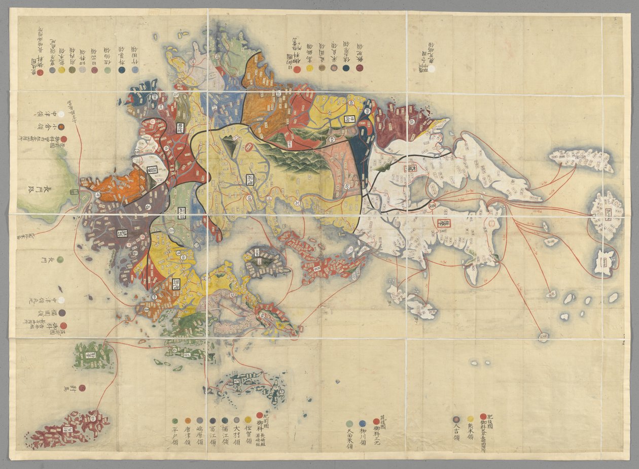 Kyushu Adası Haritası, Japonya by Japanese School