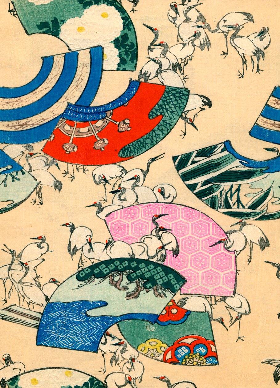 Vinçli Çok Renkli Fanlar by Japanese School