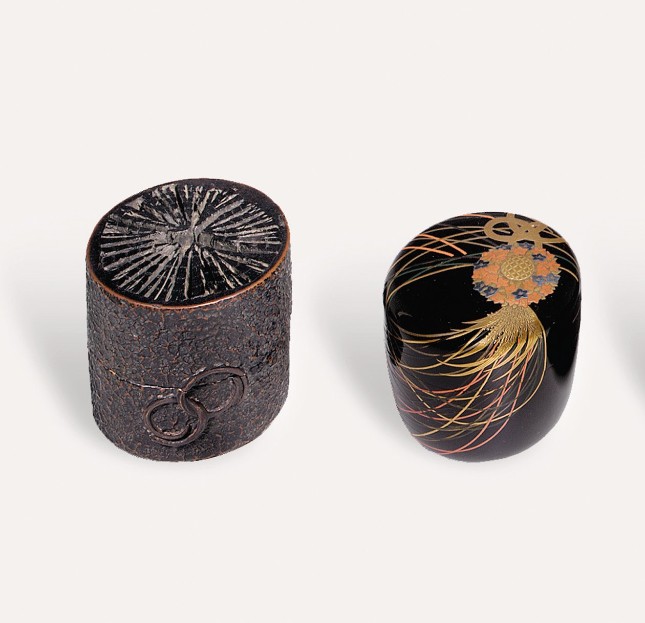 Nakatsugi tea caddy and Natsume tea caddy, Edo period by Japanese School