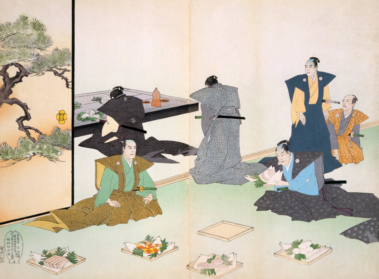 Yiyecek Teklifleri, 19. Yüzyıl. by Japanese School