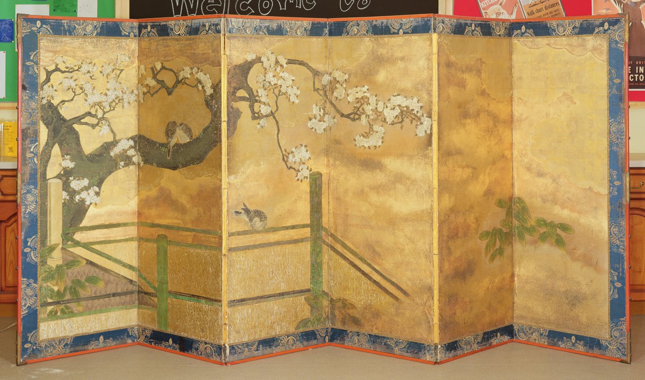 Bir çift boyalı ekrandan biri, Japonca, 17. yüzyılın sonu veya 18. yüzyılın başı (çift için bkz. 144895) by Japanese School