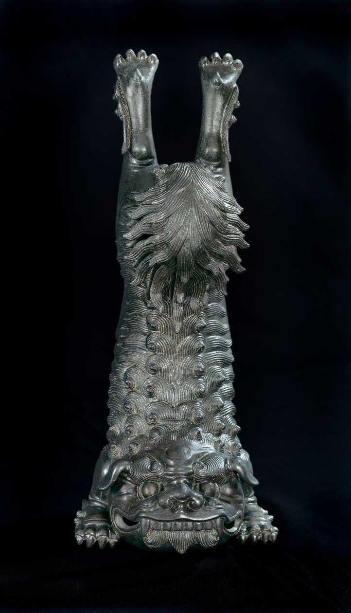 Çin aslanı şeklinde parfüm brülörü (bronz) by Japanese School