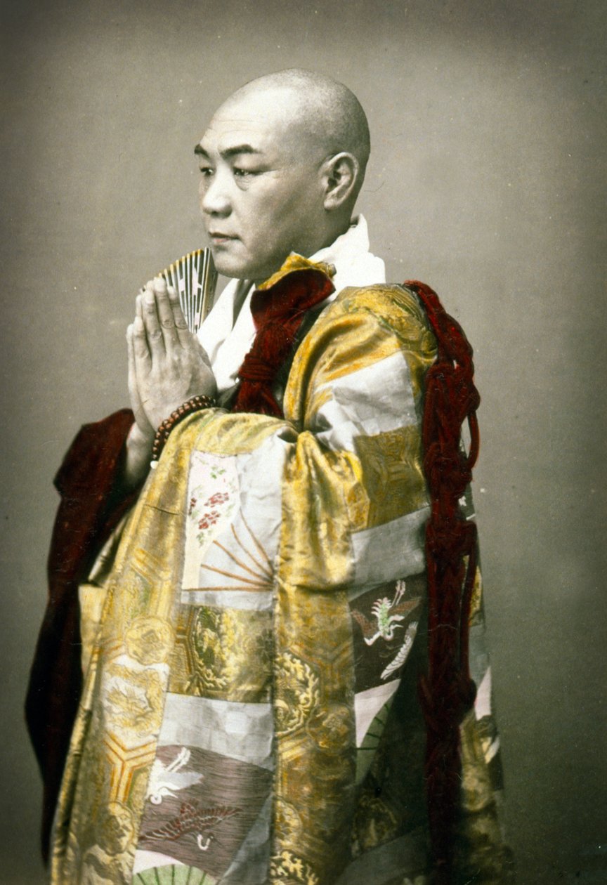 Bir Şinto rahibinin portresi, 1880 dolayları by Japanese School