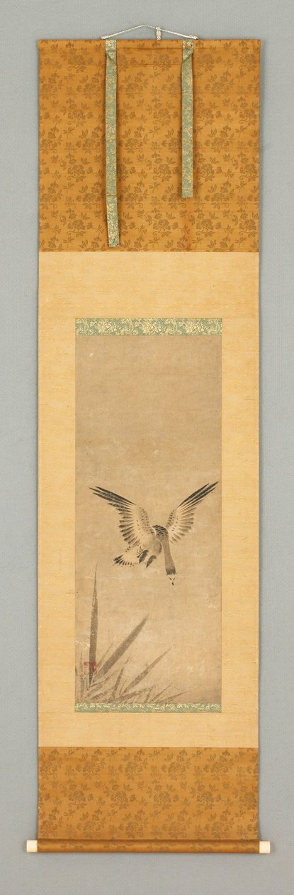 Kamış ve Yaban Kazı, 15. yüzyıl sonu - 16. yüzyıl başı (kağıt üzerine mürekkep, fildişi) by Japanese School