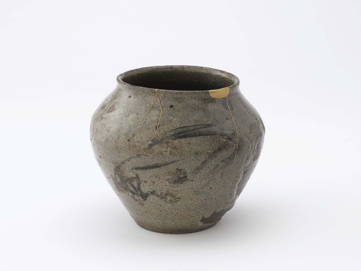 Çay töreni su kavanozu, Saga ili, Edo dönemi, 17.-18. yüzyıl (seramik) by Japanese School
