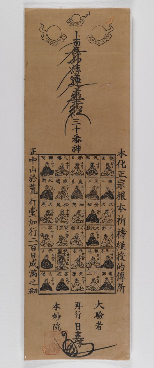 Nichiren Tarikatının Otuz Tanrısı (tahta baskı) by Japanese School