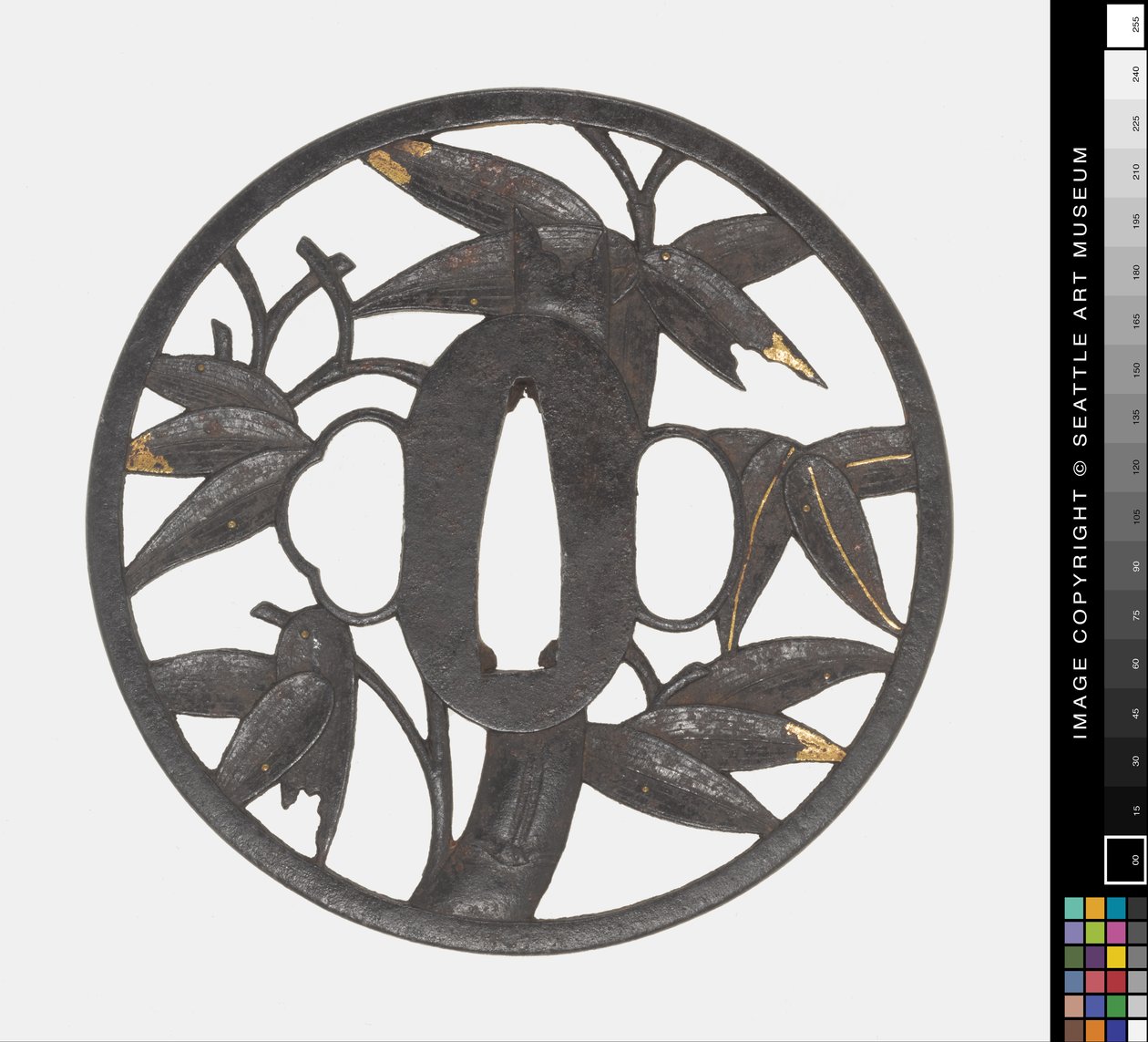 Tsuba: Bamboo by Japanese School