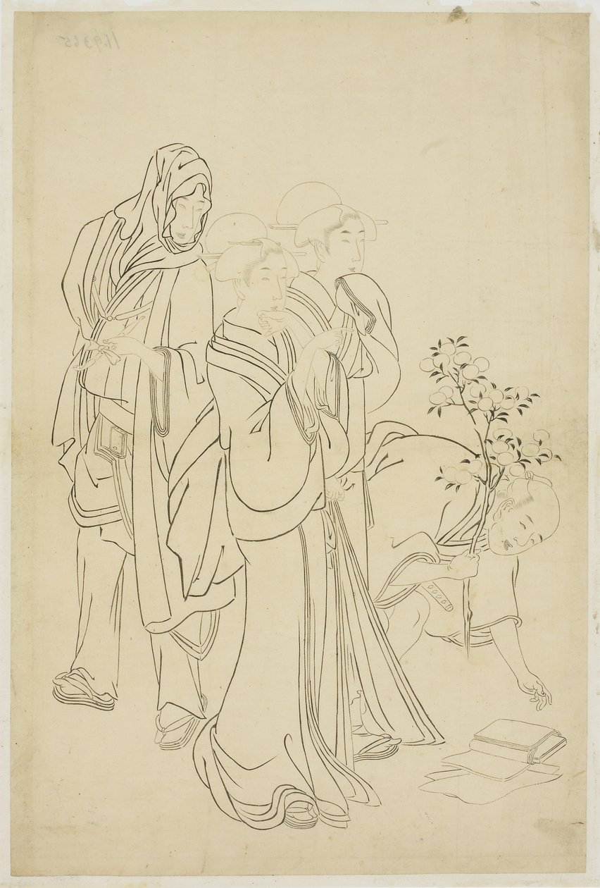 Dandy ile Gezinti İki Geyşa ve Çırak by Japanese School