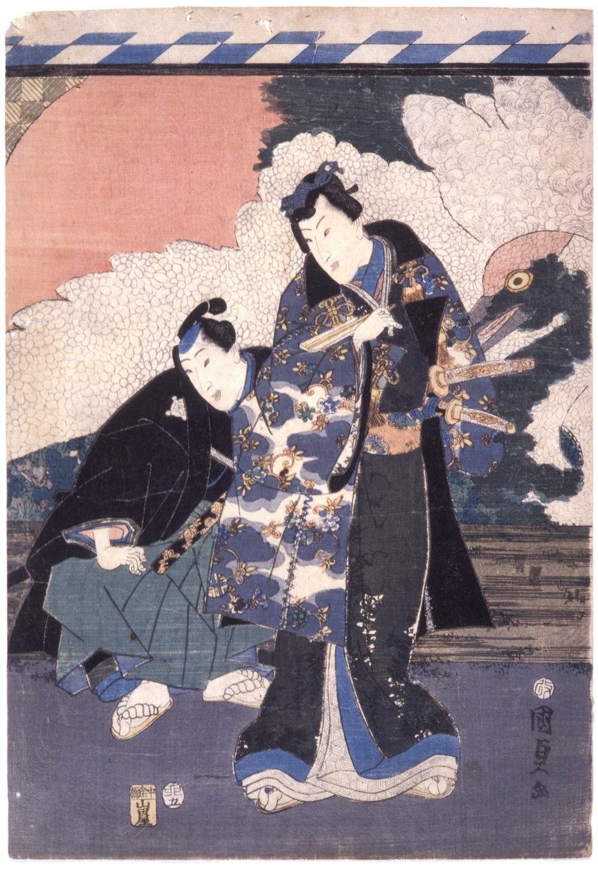 İsimsiz (Segawa Kikunojoi V/Shinzo Funahashi) (renkli gravürler) by Japanese School