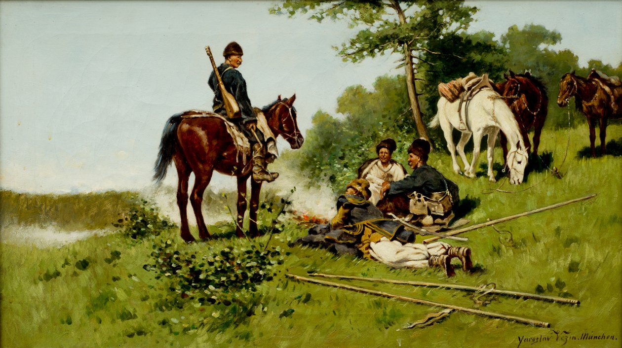Kazak kampı by Jaroslav Friedrich Julius Vesin