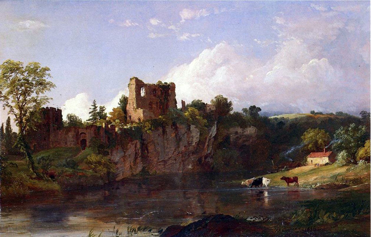 Chepstow Kalesi, Wye üzerinde, 1854 by Jasper Francis Cropsey