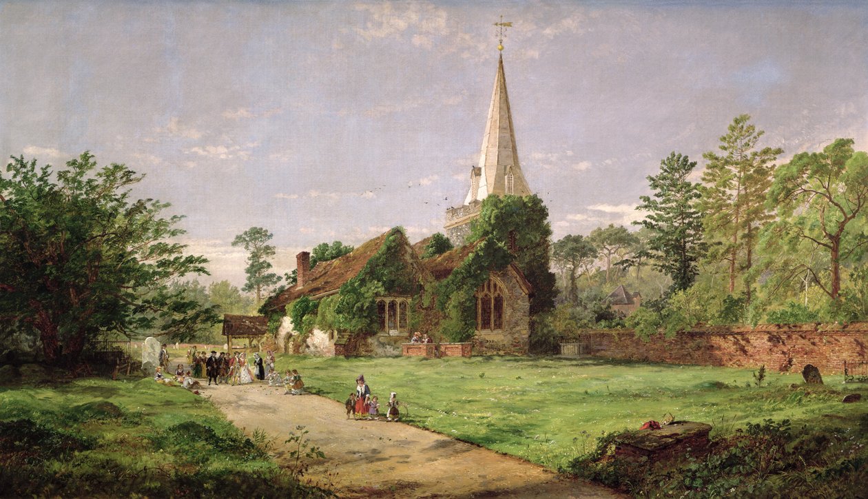 Stoke Poges Kilisesi by Jasper Francis Cropsey